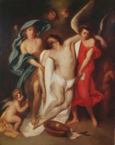 The Body of Christ carried by Angels 
